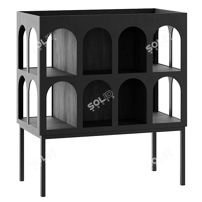 Island Cabinets Set in Sizes 3D model image 1