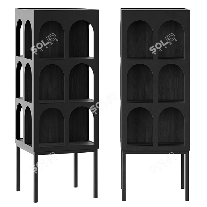 Island Cabinets Set in Sizes 3D model image 2