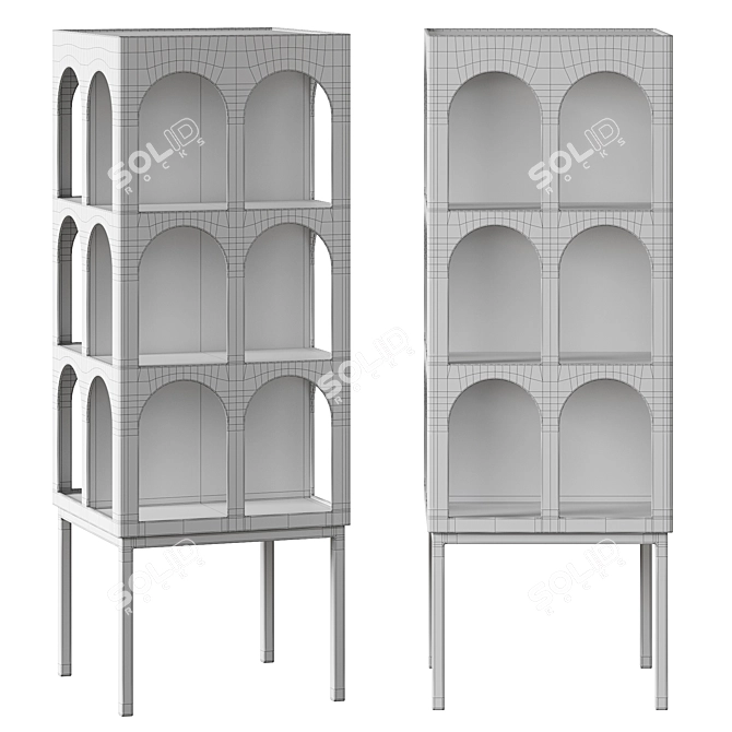 Island Cabinets Set in Sizes 3D model image 5