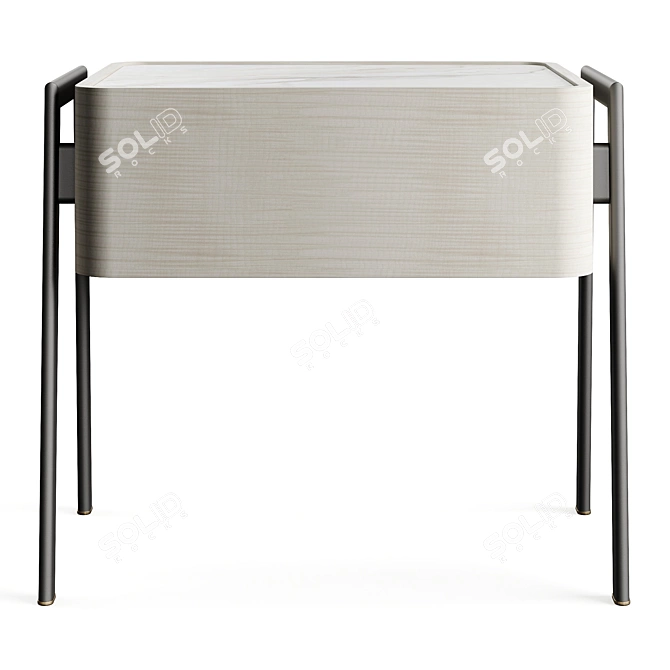  Sleek Modern Bedside Table 3D model image 3