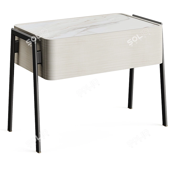  Sleek Modern Bedside Table 3D model image 4