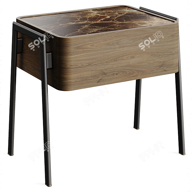  Sleek Modern Bedside Table 3D model image 5