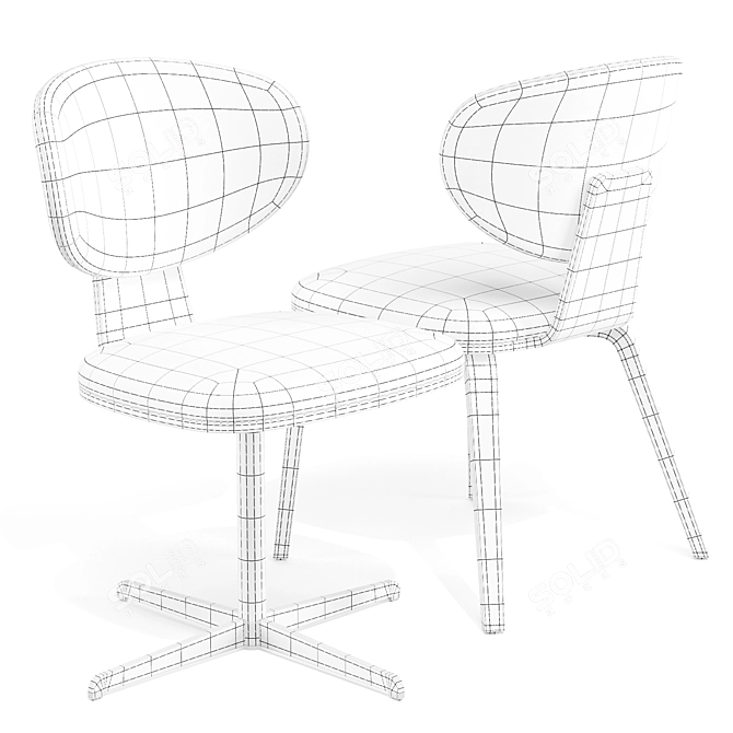 Elegant Olos Office Chair 3D model image 6