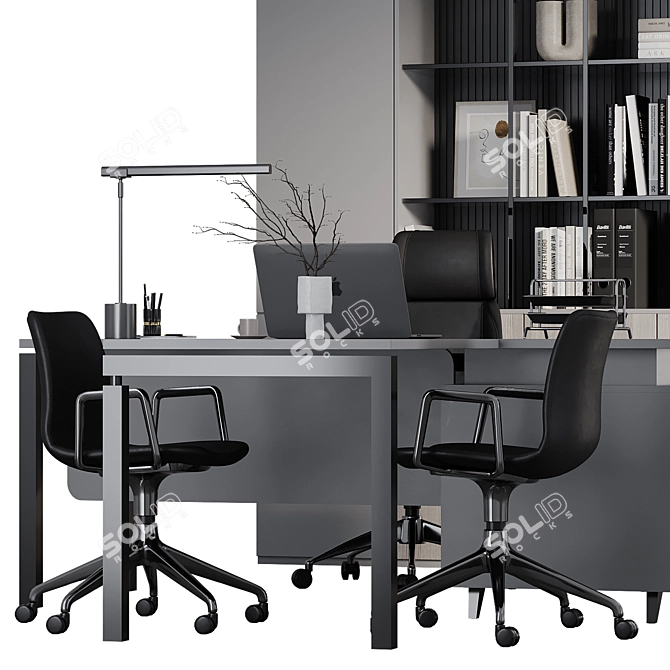 PBR Boss Desk 3D Model 3D model image 3