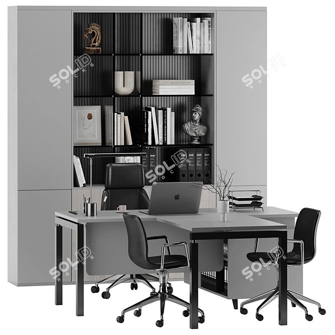 PBR Boss Desk 3D Model 3D model image 6