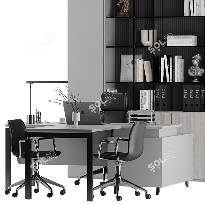 PBR Boss Desk 3D Model 3D model image 7