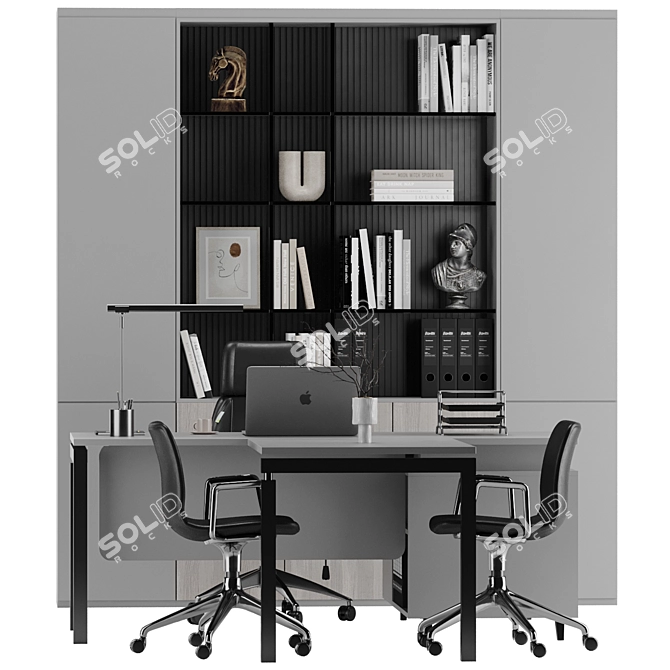 PBR Boss Desk 3D Model 3D model image 8