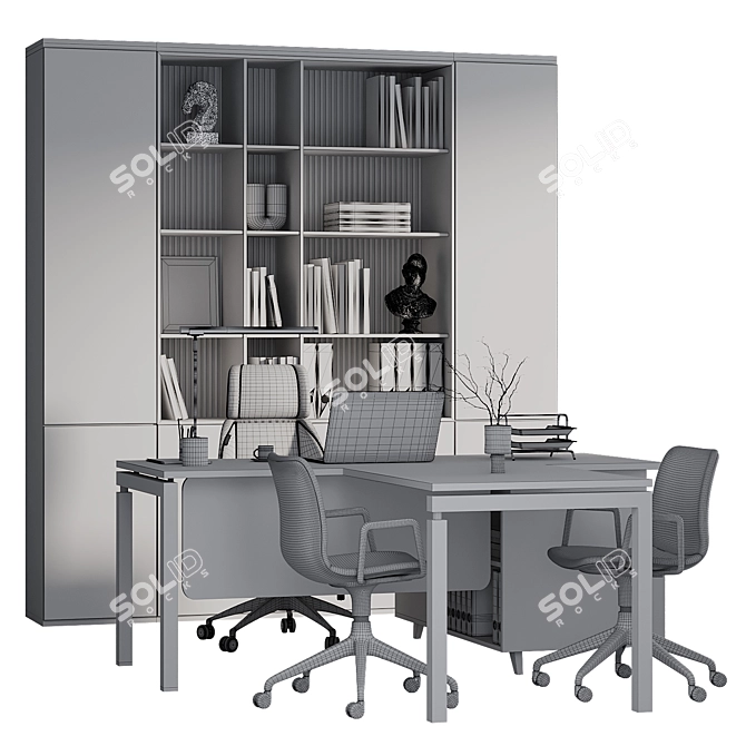 PBR Boss Desk 3D Model 3D model image 11