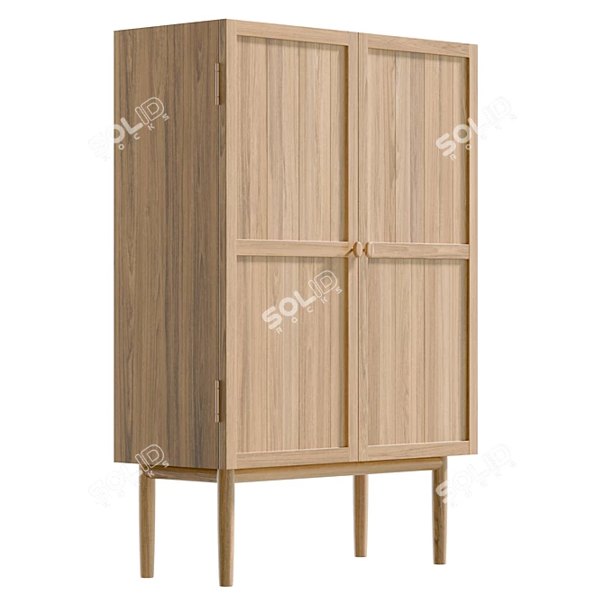 Minimalist Candour Cabinet in Millimeter Measurements 3D model image 4