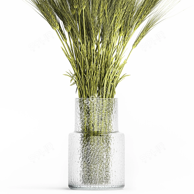 Green Wheat Field Bouquet  3D model image 3