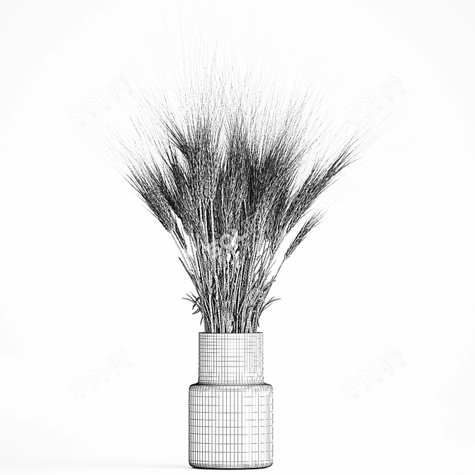 Green Wheat Field Bouquet  3D model image 7