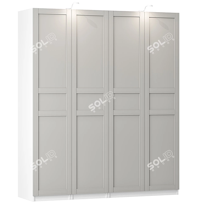 IKEA Wardrobe Set 02 completo 3D model image 2