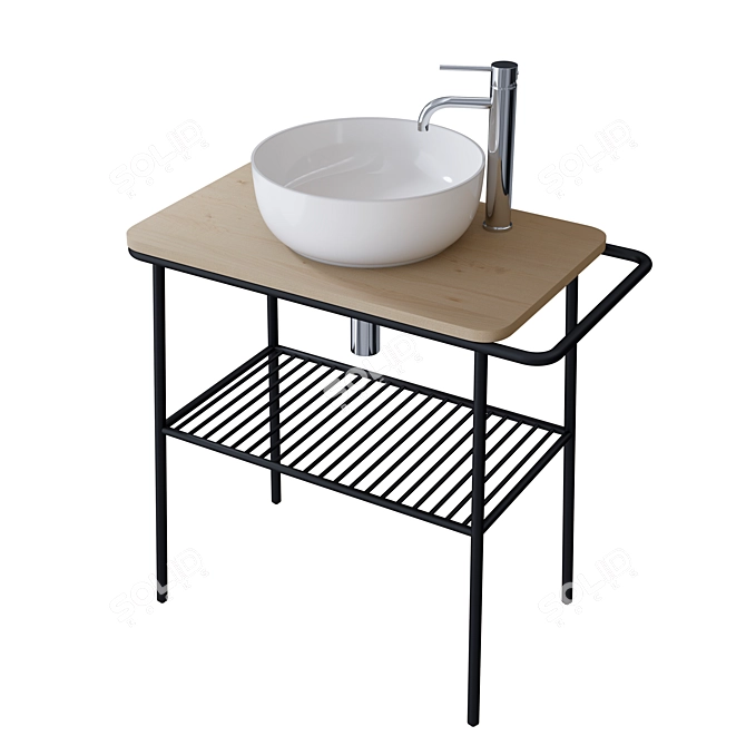 Elegant Scarabeo Ceramiche Fuji Basin 3D model image 1