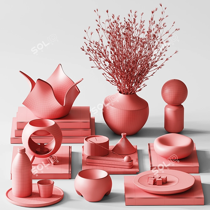 Decorative Set H100 2015 Render 3D model image 7