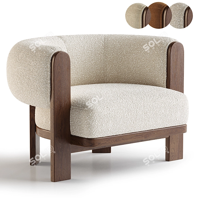 Elegant Vanderbilt Chair, 3Ds Max 3D model image 1