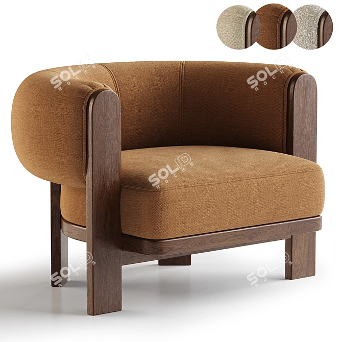 Elegant Vanderbilt Chair, 3Ds Max 3D model image 2
