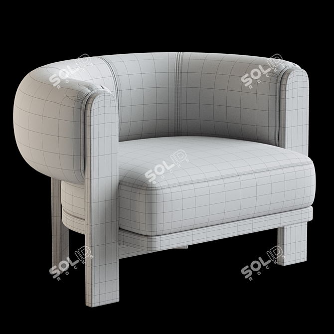 Elegant Vanderbilt Chair, 3Ds Max 3D model image 5