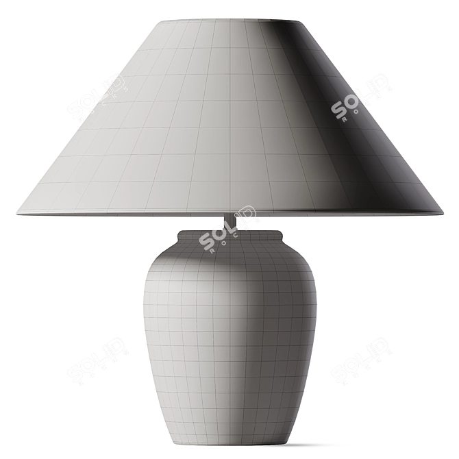 Elegant Ceramic Desk Lamp Base 3D model image 2