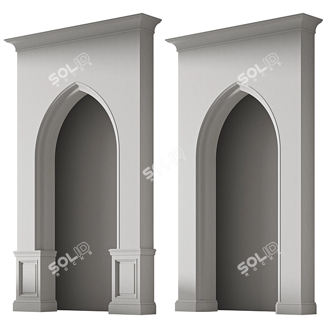 Customizable Model Arabic Arch 3D model image 2