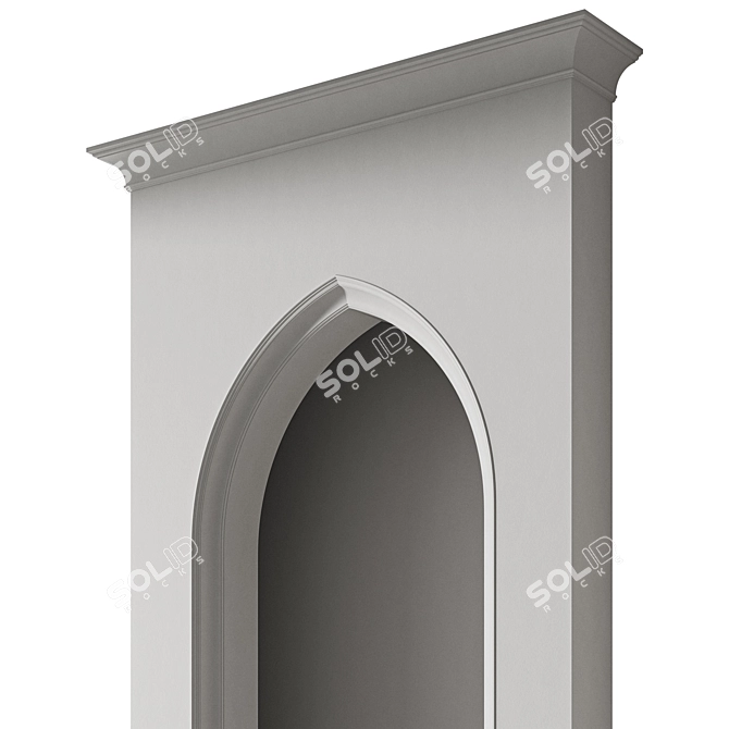 Customizable Model Arabic Arch 3D model image 4