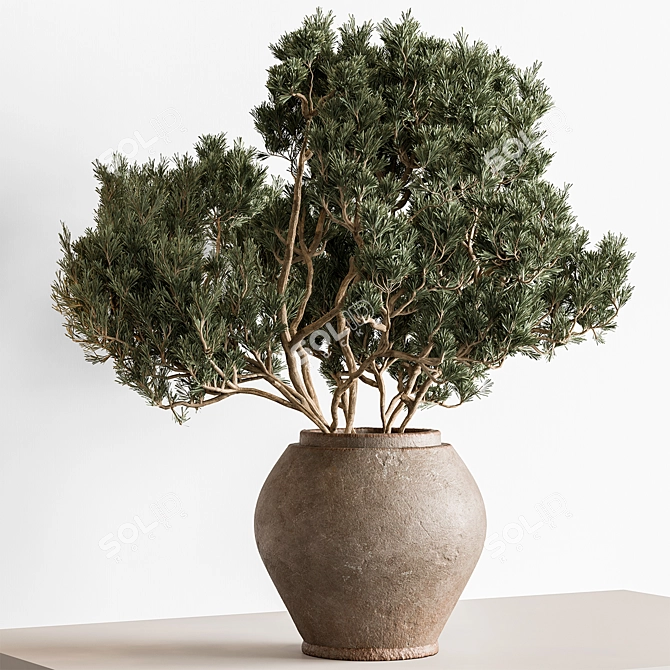 Green Branch Bouquet 166 3D model image 1