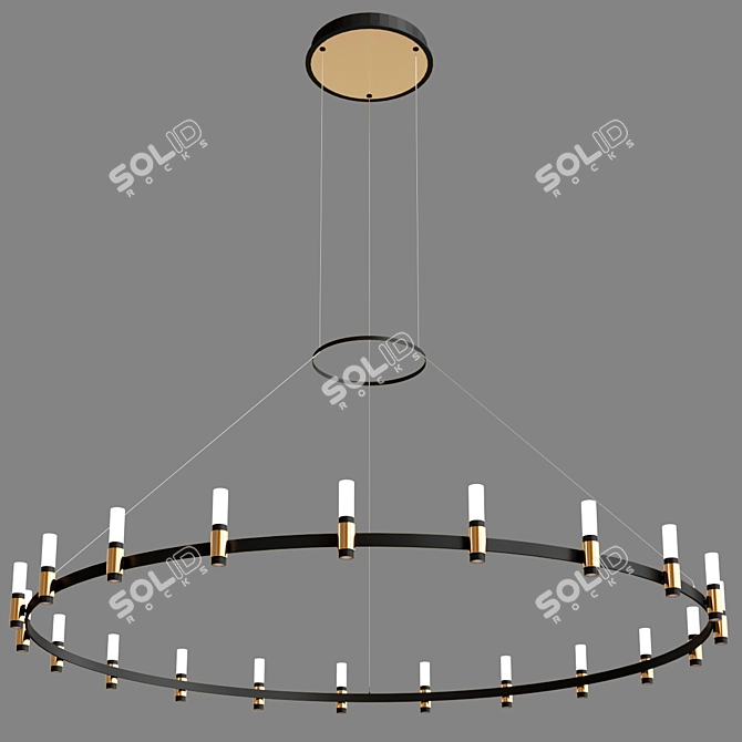 Elegant Albany Chandeliers by Eurofase 3D model image 5