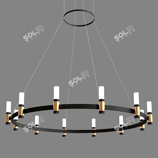 Elegant Albany Chandeliers by Eurofase 3D model image 6