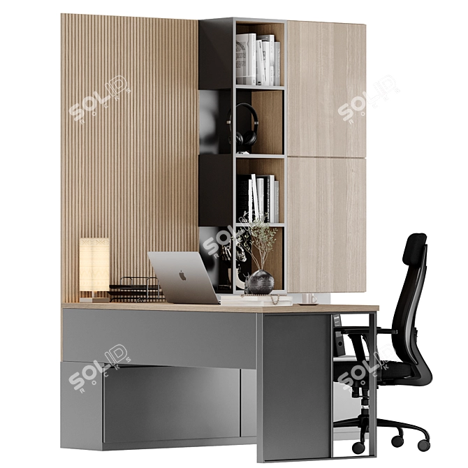 Executive Boss Desk - High-Quality Office Furniture 3D model image 3