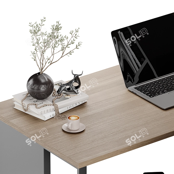 Executive Boss Desk - High-Quality Office Furniture 3D model image 5