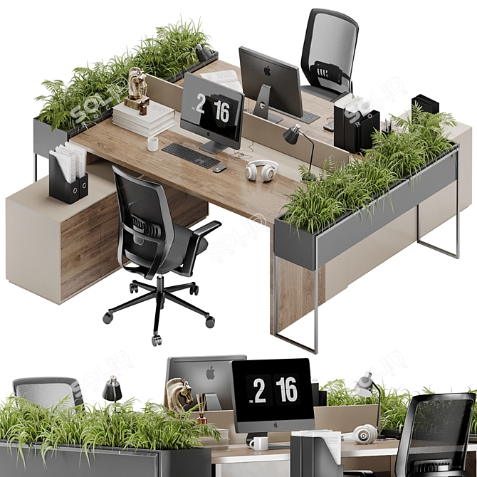 Corona Legacy Office Furniture Set 3D model image 1