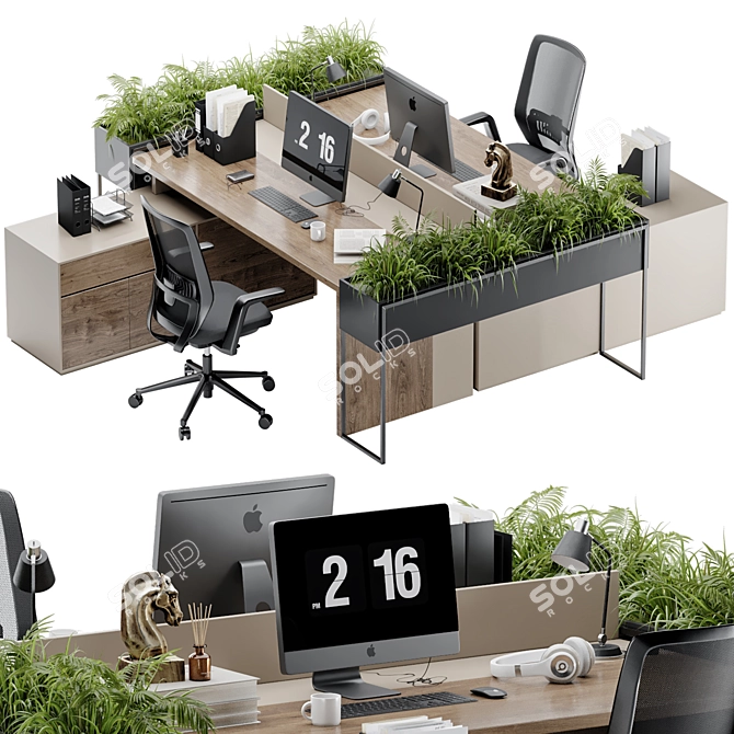 Corona Legacy Office Furniture Set 3D model image 2