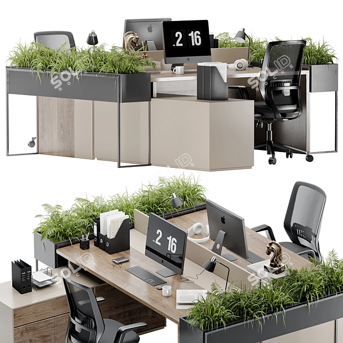 Corona Legacy Office Furniture Set 3D model image 3