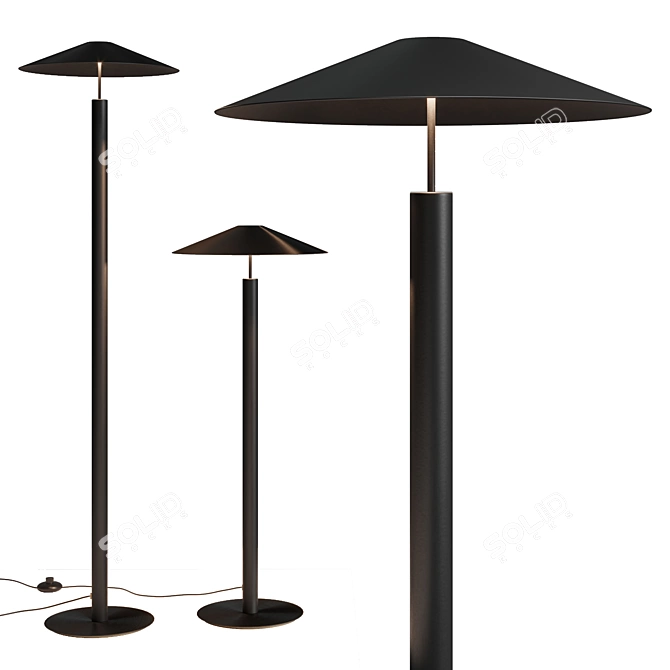 Modern LED Floor Lamp 3D model image 2