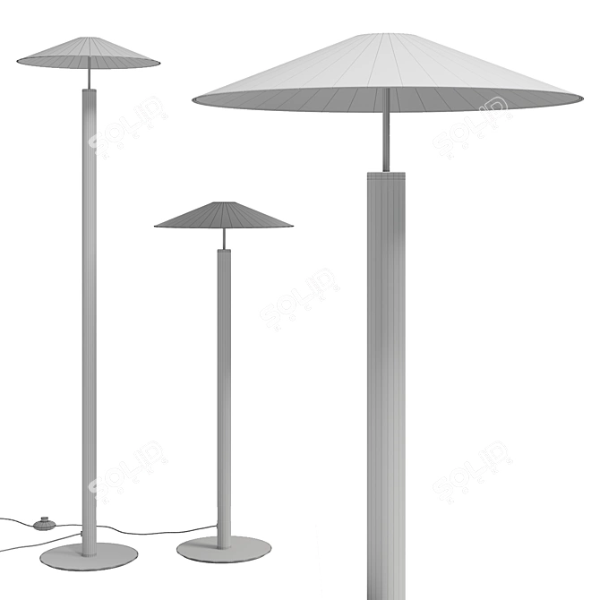 Modern LED Floor Lamp 3D model image 5