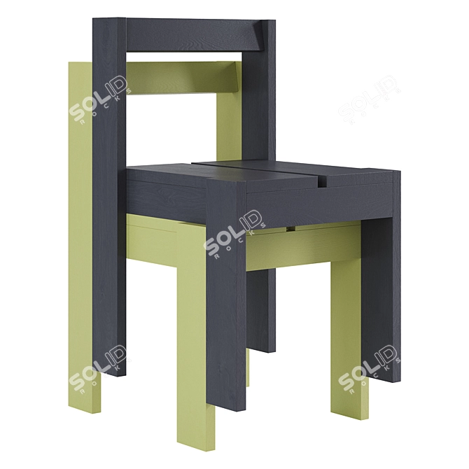 Modern Föppl Dining Chair 3D model image 5