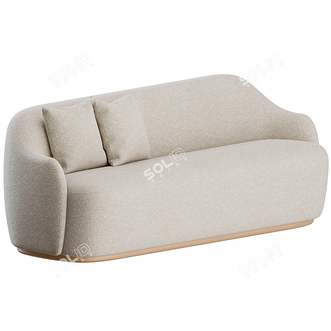 Fogia Barba Club Sofa: Modern Elegance 3D model image 1