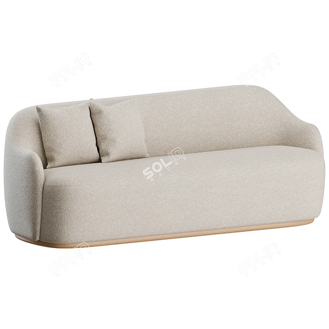Fogia Barba Club Sofa: Modern Elegance 3D model image 4