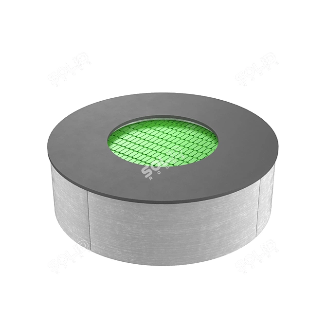 Compact Circle In-ground Trampoline 3D model image 3