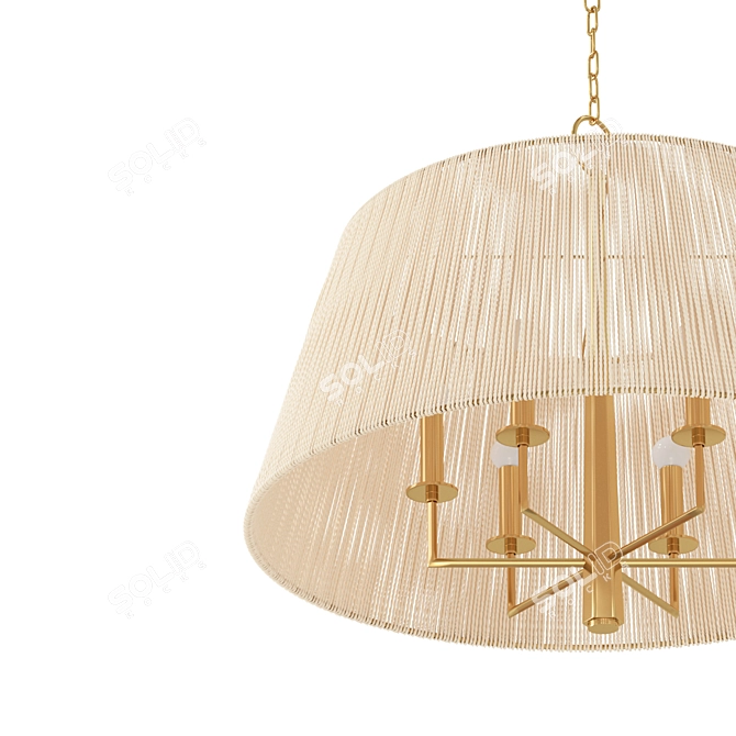 Riviera Modernism Pendant Light 3D model image 2