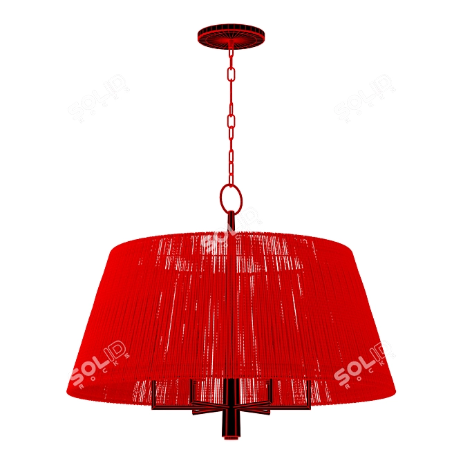 Riviera Modernism Pendant Light 3D model image 3