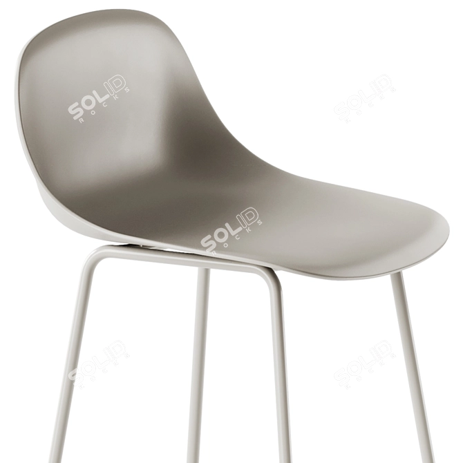 Muuto Fiber Bar Stool Set 3D model image 3