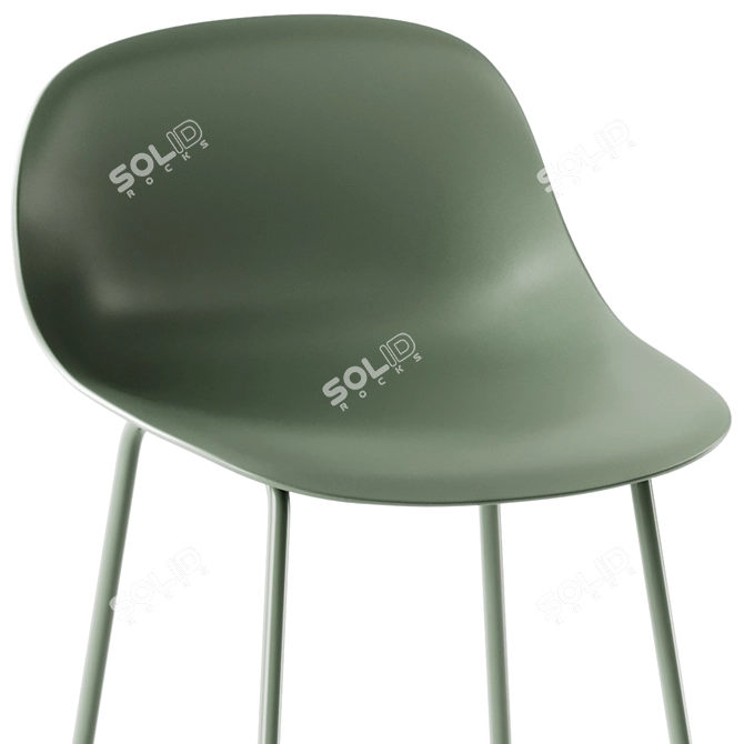 Muuto Fiber Bar Stool Set 3D model image 4