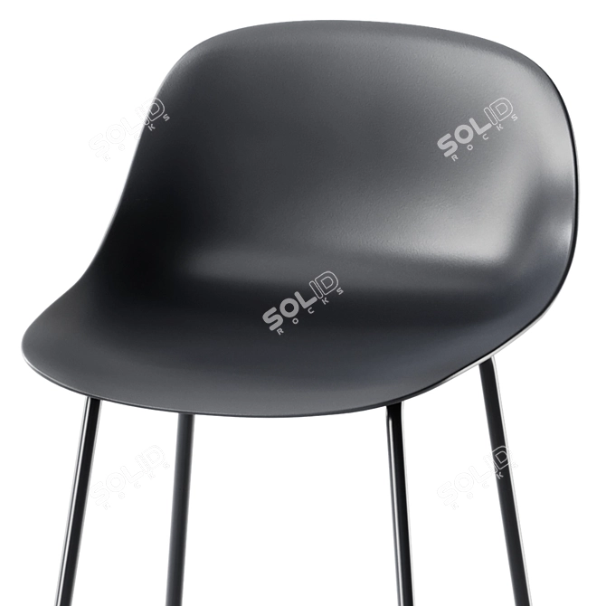 Muuto Fiber Bar Stool Set 3D model image 5