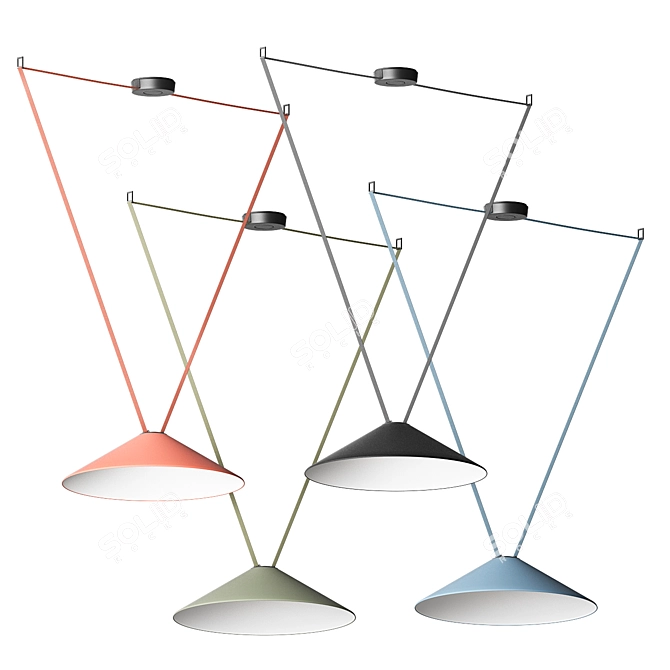 Vibia Plus Minus Pendant Light 3D model image 3