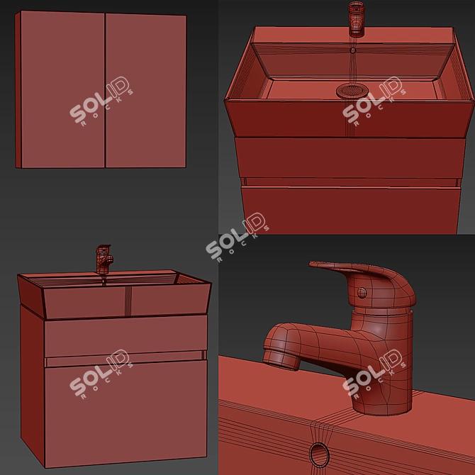  Мебель для ванной DIWO Тольятти 60 3D model image 4