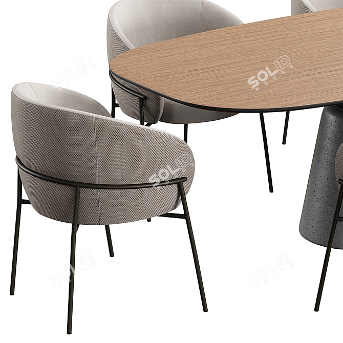 RIMO Set: Chair & Table 3D model image 3