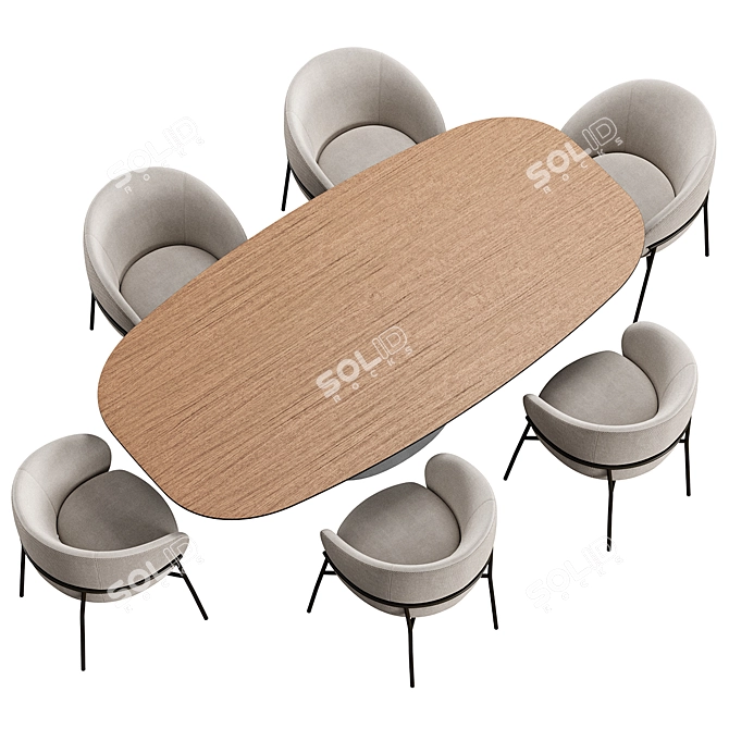 RIMO Set: Chair & Table 3D model image 5