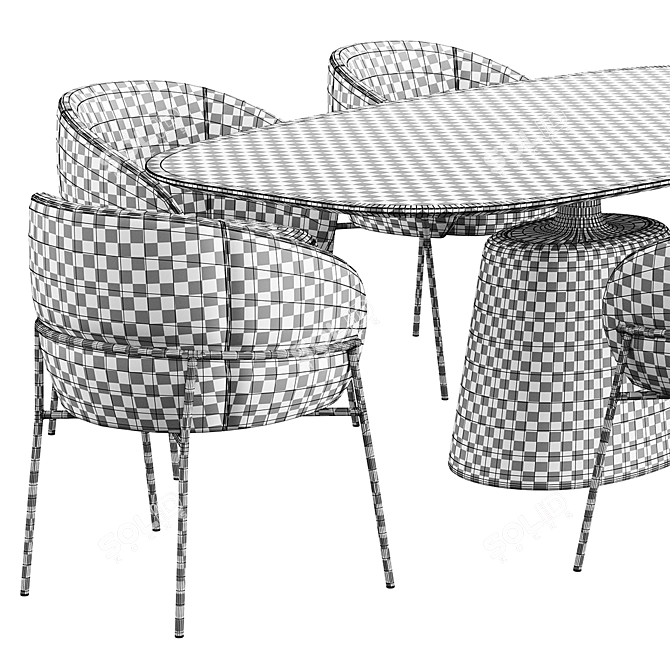 RIMO Set: Chair & Table 3D model image 6