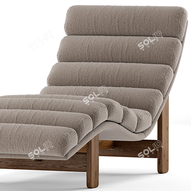 Elegant Upholstered Philippe Chaise Lounge 3D model image 5