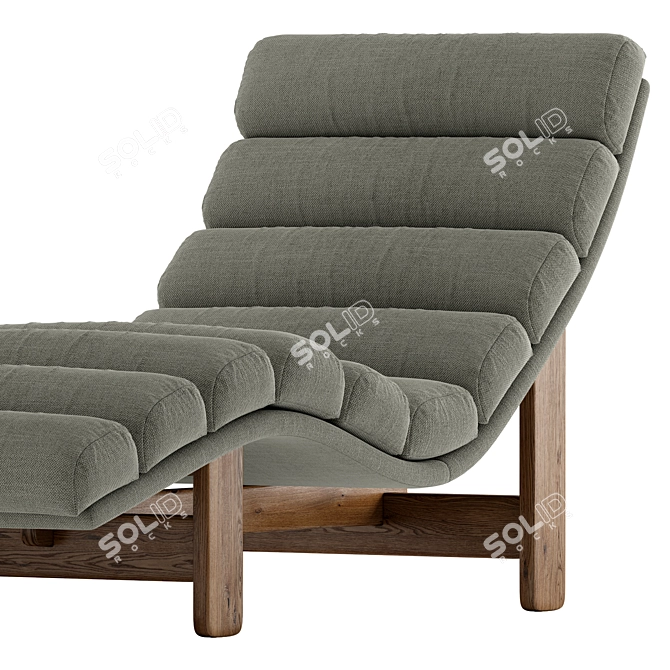 Elegant Upholstered Philippe Chaise Lounge 3D model image 11